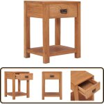 Table de chevet 35x35x50 cm bois de teck massif - table de chevet - meuble de chambre - table de nuit ... Table de chevet 35x35x50 cm bois de teck massif - table de chevet - meuble de chambre - table de nuit ...