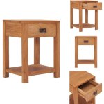 Table de chevet 35x35x50 cm bois de teck massif - table de chevet - meuble de chambre - table de nuit ... Table de chevet 35x35x50 cm bois de teck massif - table de chevet - meuble de chambre - table de nuit ...