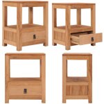 Table de chevet 40x30x50 cm bois de teck massif - table de chevet - meuble de chambre - table de nuit ... Table de chevet 40x30x50 cm bois de teck massif - table de chevet - meuble de chambre - table de nuit ...