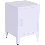 Table de chevet en acier lilas. 1 porte. casier. chambre enfant