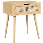 Table de chevet adulte, table de nuit scandinave bout de canapé avec tiroir en rotin, chevet de lit pour ... Table de chevet adulte, table de nuit scandinave bout de canapé avec tiroir en rotin, chevet de lit pour ...