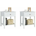 Relax4life - table de chevet pour chambre, table basse en bois avec tiroir et Étagère, meuble compact ... Relax4life - table de chevet pour chambre, table basse en bois avec tiroir et Étagère, meuble compact ...