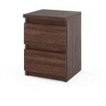 Table de chevet en ch�ne weng� 30 cm, 2s, meuble de chambre � coucher, nakastlik