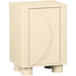 Table de chevet d�cor bois beige 1 porte r�versible pondi