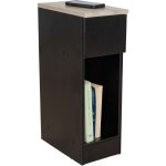 Table de chevet fine pour chambre � coucher en coloris blanc / ch�ne, blanc clair, ch�ne clair ou noir ...