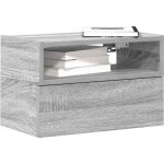 Table de chevet murale sonoma gris 45x26x28, 5 cm vidaxl