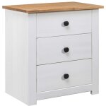 Table de chevet - table de nuit blanc 46x40x57 cm pin gamme panama 479504