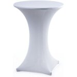 Table � cocktails couvre - table ronde � quatre voies 60�110cm blanc