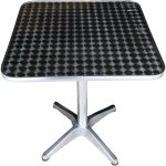 Gardeness - table de colonne carrée en aluminium étanche 60x60xh70 cm pour les bars et restaurants Gardeness - table de colonne carrée en aluminium étanche 60x60xh70 cm pour les bars et restaurants