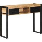 Table console 100x35x75 cm bois de manguier massif brut vidaxl
