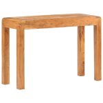 Table console 110x40x76cm bois d'acacia massif et finition miel