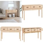 Table console 114x40x75 cm bois massif de pin - table basse - meuble entre - table d'appoint - table ...