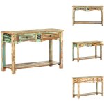 Table console 120x40x75 cm bois solide de rcupration - table basse - table d'appoint - meubles vintage ...