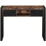 Table console?table d'appoint?bout de canap� multicolore 100x35x75 cm bois massif r�cup�ration cfw62812 ...