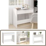 Table console blanc 89x41x76, 5 cm acier - table basse - meuble entre - table d'appoint - table console ...