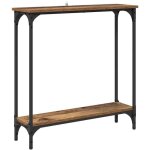 Table console bois ancien 75 x 22, 5 x 75 cm bois d'ing�nierie cfw739680
