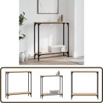 Table console chne sonoma 75x22, 5x75 cm bois d'ingnierie - table basse - meuble d'entre - table d'appoint ...