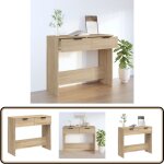 Table console chne sonoma 90x36x75 cm bois d'ingnierie - table basse - meuble d'entre - table d'appoint ...