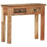 Table console - table d'entre 90, 5x30x75 cm bois d'acacia et de rcupration