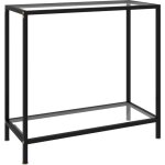 Table console, table d'entre, table d'appoint transparent 80x35x75 cm verre tremp togp81330 design ...