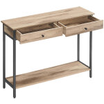 Table console table d'entr�e bout de canap� avec 2 tiroirs cadre en acier pour entr�e chambre salon style ...