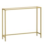 Table console table d?entre bout de canap 20 x 100 x 80 cm dessus de table en verre tremp montage ...