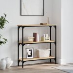 Table console, table d'entr�e, bout de canap� ch�ne sonoma 75x22, 5x75 cm bois d'ing�nierie kef159295 ...