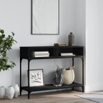 Maisonchic - table console, table d'entrée, bout de canapé noir 100x30, 5x75 cm bois d'ingénierie design ... Maisonchic - table console, table d'entrée, bout de canapé noir 100x30, 5x75 cm bois d'ingénierie design ...