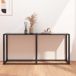Maisonchic - table console, table d'entrée, bout de canapé noir 160x35x75, 5 cm verre trempé design in ... Maisonchic - table console, table d'entrée, bout de canapé noir 160x35x75, 5 cm verre trempé design in ...