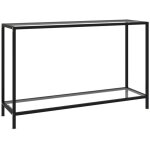 Table console, table d'entr�e, bout de canap� transparent 120x35x75 cm verre tremp� design in
