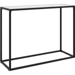 Table console d'entrée fonctionnel et stylé 100 x 35 x 75 cm verre trempé aspect marbre blanc dec031679 ... Table console d'entrée fonctionnel et stylé 100 x 35 x 75 cm verre trempé aspect marbre blanc dec031679 ...