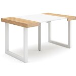 Table console extensible, console meuble, 140, pour 6 personnes, pieds bois massif, style moderne, chêne ... Table console extensible, console meuble, 140, pour 6 personnes, pieds bois massif, style moderne, chêne ...