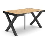 Skraut home - table console extensible, console meuble, 140, pour 6 personnes, pieds bois massif, style ... Skraut home - table console extensible, console meuble, 140, pour 6 personnes, pieds bois massif, style ...