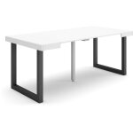 Skraut home - table console extensible, console meuble, 180, pour 8 personnes, pieds bois massif, style ...