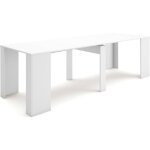 Table console extensible, console meuble, 260, pour 12 personnes, table à manger, style moderne, blanc ... Table console extensible, console meuble, 260, pour 12 personnes, table à manger, style moderne, blanc ...