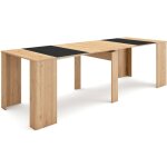 Table console extensible, console meuble, 260, pour 12 personnes, table à manger, style moderne, chêne ... Table console extensible, console meuble, 260, pour 12 personnes, table à manger, style moderne, chêne ...
