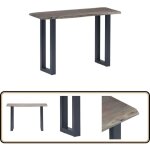 Table console gris 115 x 35 x 76 cm bois d'acacia massif et fer - table basse industrielle - table d'appoint ... Table console gris 115 x 35 x 76 cm bois d'acacia massif et fer - table basse industrielle - table d'appoint ...