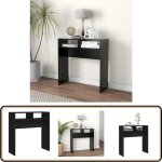 Table console noir 78x30x80 cm bois d'ingnierie - table basse - meuble d'entre - table d'appoint - ...