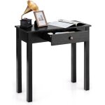 Table console avec tiroir, table de chevet avec pieds en bois massif, table d'appoint pour salon, salle ...