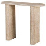 Table console travertin en cramique  alba  - 100 x 30 x 80 cm - marron