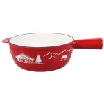 Table et cook - montagne poelon fonte 24 rouge