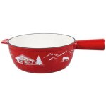 Table et cook - montagne poelon fonte 24 rouge