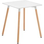 Table de cuisine table d'appoint largeur 60 cm hauteur 75 cm mdf blanc 100005532 Table de cuisine table d'appoint largeur 60 cm hauteur 75 cm mdf blanc 100005532