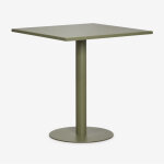 Table de cuisine carr�e 70x70 cm en fer mizzi sklum vert olive intense