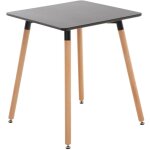 Table de cuisine design simple 60x60x70 cm en mdf noir 100005531