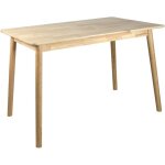 Table de cuisine rectangulaire pour 2 � 4 personnes, en bois massif verni, 120 x 75 cm, coloris nita ...