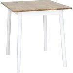 Table de cuisine rectangulaire pour 2 � 4 personnes, en bois massif verni, 120 x 75 cm, coloris nita ...