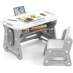 Table � dessin r�glable en hauteur avec tableau blanc inclinable et chaise pour tout - petits 3 ans + ...