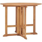 Table à dîner pliable de Ø90x75 cm bois de teck solide Table à dîner pliable de Ø90x75 cm bois de teck solide