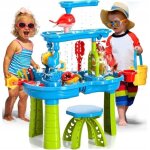 Table � eau bac � sable seau d'eau jardin pour enfants + chaise